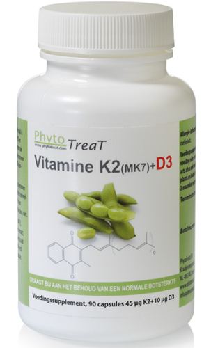 Vitamine K2 MK7+D3 Phyto TreaT 90 capsules kopen Gezondheid aan huis