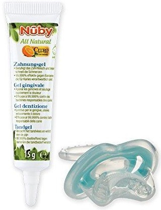 1 verpakking Nuby Citroganix Tandgel & Bijtspeen