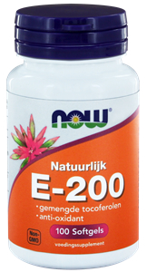 100 Softgels NOW Natuurlijk E-200 Gemengde Tocoferolen