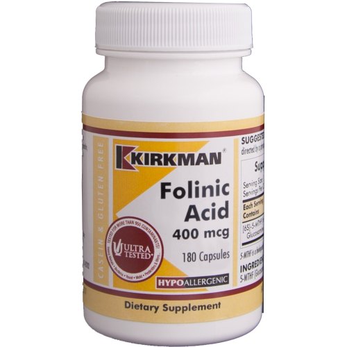 Kirkman Folinic Acid 400 mcg 180 capsules