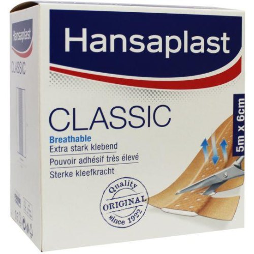 Pleisters Classic 5 meter x 6 cm Hansaplast 1 verpakking kopen