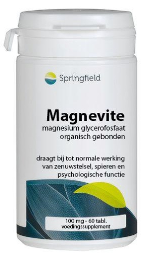 Springfield Magnevite Magnesium Glycerofosfaat 100 mg