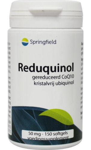 Springfield Reduquinol CoQ10 Kristalvrij Ubiquinol 50 mg 150 Softgels