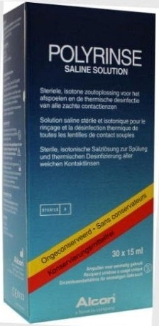 Alcon Polyrinse Saline Solution 30 ampules