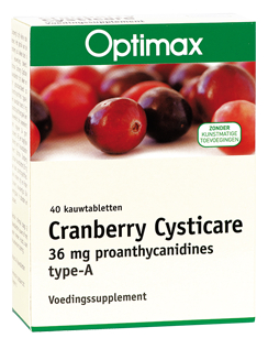 Optimax Cranberry Cysticare Kauwtabletten 40 chewable tablets