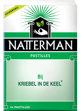 24 pastilles Natterman Pastilles bij Kriebel in de Keel