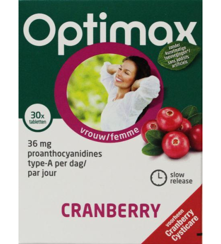 Optimax Cranberry Cysticare Slow Release 30 tabletten