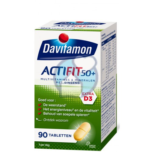 Davitamon Actifit 50+ Extra D3 90 tabletten