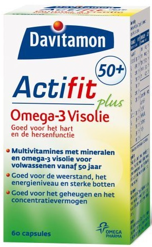 Davitamon Actifit 50+ Omega-3 Visolie 60 Kapseln