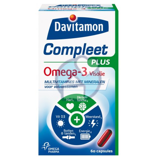 Davitamon Compleet Plus Omega-3 Visolie 60 capsules
