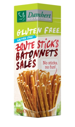 95 Gramm Damhert Glutenvrij Zoute Sticks