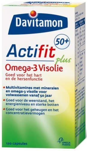 Davitamon Actifit 50+ Omega-3 Visolie 120 capsules