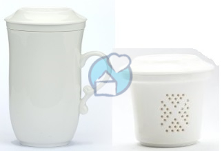 Theebeker met filter - Katten - Theeglas 300 ml