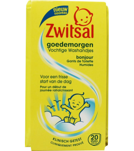 Zwitsal Goedemorgen Vochtige Washandjes 20 Stücke