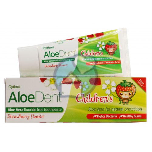 AloeDent Childeren's Toothpaste Fluoride Free Strawberry Flavour