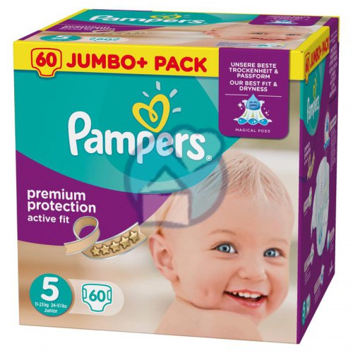 Pampers Active Fit Junior Maat 5 Jumbo+ Pack 60 stuks