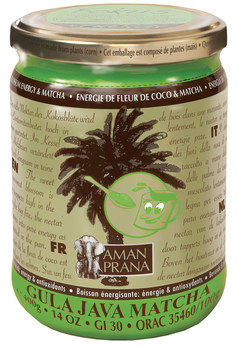 400 gram Aman Prana Gula Java Matcha Kokosbloesemsuiker