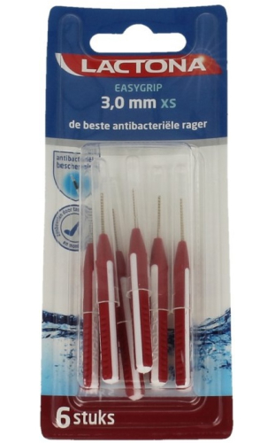 Lactona Easygrip 3,0 mm XS Antibacteriële Ragers 6 pieces