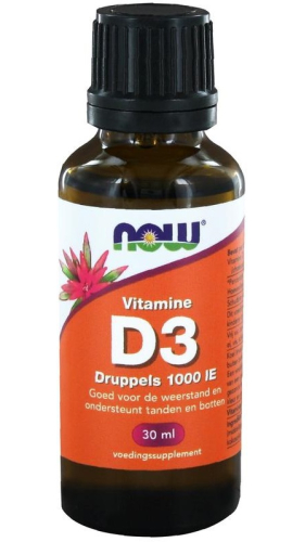 30 Ml NOW Vitamine D3 Druppels 1000 IE