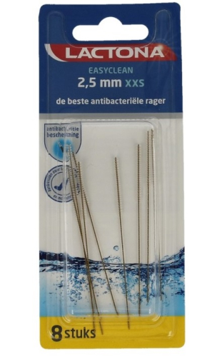 Lactona Easyclean 2,5 mm XXS Antibacteriële Ragers 8 Stücke