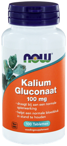 100 Tabletten NOW Kalium Gluconaat 100 mg