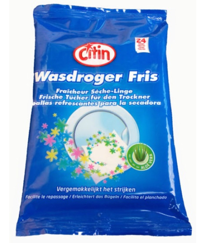 Citin Wasdroger Fris Droogtrommeldoekjes 24 pieces