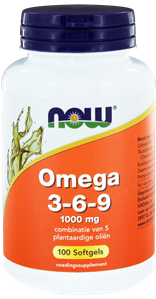 100 Softgels NOW Omega 3-6-9 1000 mg