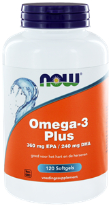 120 Softgels NOW Omega-3 Plus Visolie
