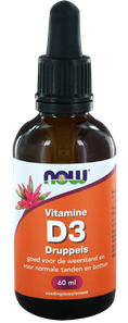 60 Ml NOW Vitamine D3 Druppels 400 IE