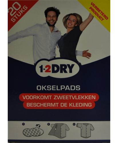 1-2 Dry Okselpads Large Wit 20 Stücke