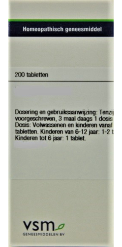VSM Enkelvoudige Homeopathie Aconitum Napellus D6 200 tablets