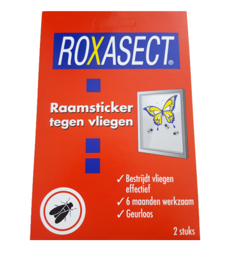 2 stuks Roxasect Raamsticker tegen Vliegen