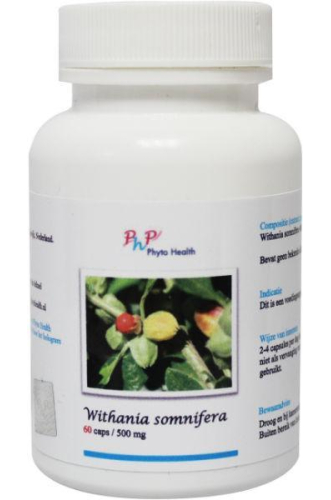 60 capsules Phyto Health Withania Somnifera 500 mg