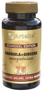 Artelle Rhodiola+Ginseng Energiebalans 75 Kapseln