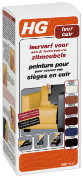 HG Leerverf Zitmeubels Cognac Bruin 250 Ml