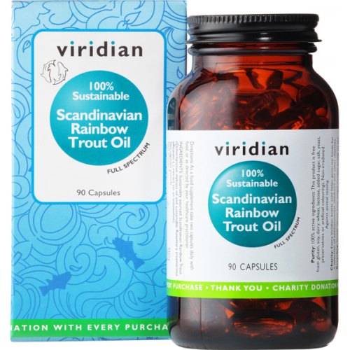 Viridian Scandinavian Rainbow Trout Oil 100% Sustainable 90 Softgels