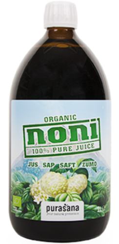 Purasana Noni 100% Puur Sap Biologisch 1000 Ml
