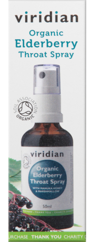50 ml Viridian Elderberry Throat Spray Biologisch