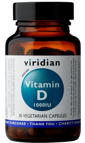 30 capsules Viridian Vitamin D 1000 IU