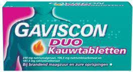 24 kauwtabletten Gaviscon Duo Pepermunt