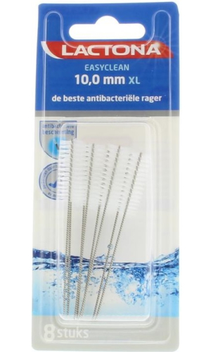 Lactona Easyclean 10,0 mm XL Antibacteriële ragers 8 pieces