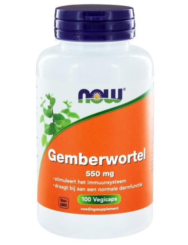 NOW Gemberwortel 550 mg 100 Kapseln