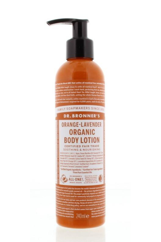 Dr. Bronner's Organic Body Lotion Orange Lavender 240 Ml