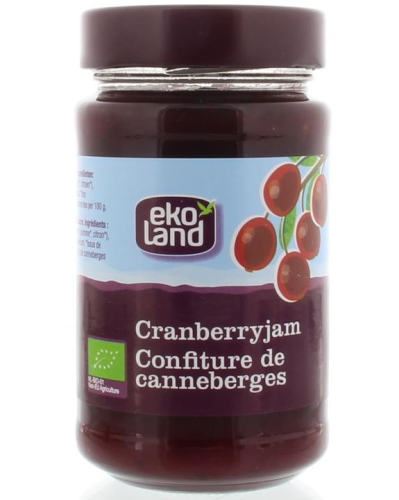 Ekoland Cranberryjam Biologisch 250 Gramm