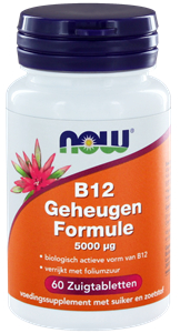 60 Lutschtabletten NOW B12 Geheugen Formule 5000 mcg