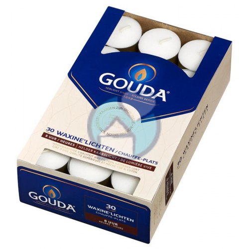 Gouda Waxinelicht 8 Uur Wit 30 Stücke