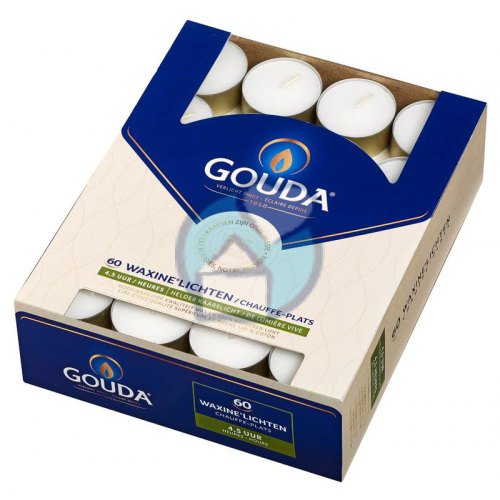 Gouda Waxinelicht 4.5 Uur Wit 60 pieces