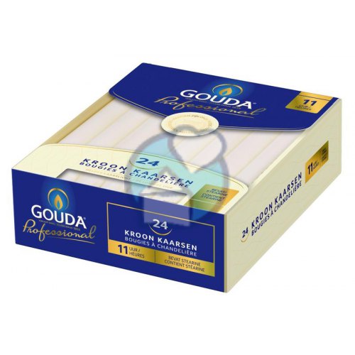 24 stuks Gouda Kroonkaars Professional Wit
