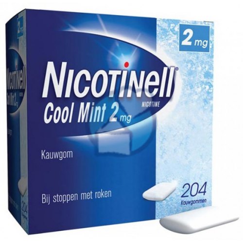 Nicotinell Kauwgom Cool Mint 2 mg 204 Stücke