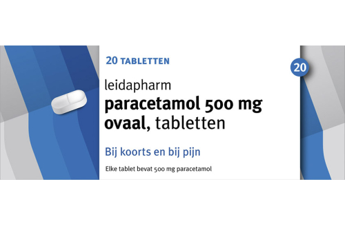 20 tabletten Leidapharm Paracetamol 500 mg Ovaal
